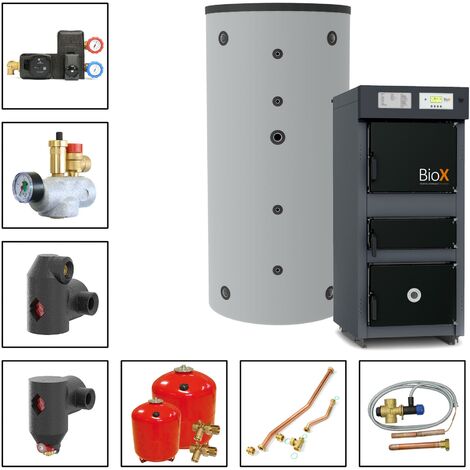 Solarbayer Holzvergaserset BioX 25-3A Variante A mit 1xSLS-1500 Pufferspeicher