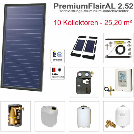 Solarbayer PremiumFlairAL Indach-Solarpaket 10 Bruttofläche 25,20 m² Solaranlage