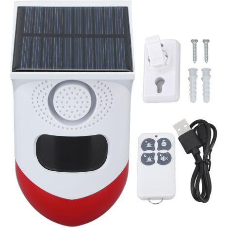 Solarbetriebene Außenalarmanlage mit Bewegungsmelder, App-Steuerung, IP67 wasserdicht für Garten und Landwirtschaft