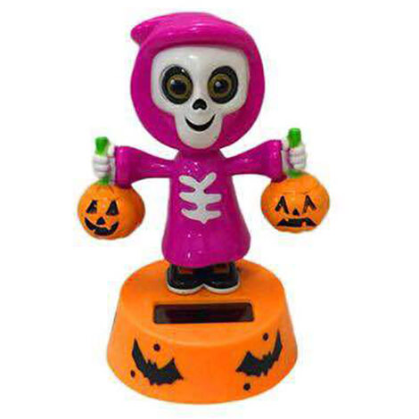 Solarbetriebene Kürbis-Halloween-Tänzerin für Büro-Auto-Party-Dekoration
