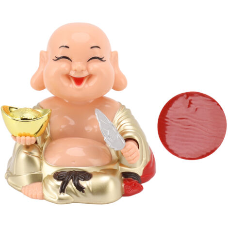 Solarbetriebene lachende Buddha-Figur für Zuhause und Auto