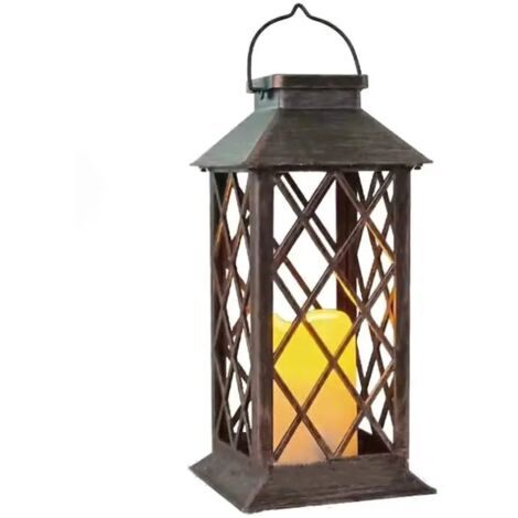 Solarbetriebene LED-Hängelaterne, wasserdicht, flammenlos, dekorative Außenbeleuchtung, ideal für den Garten