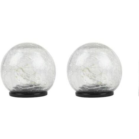 Solarbetriebene LED-Kugelleuchten, 2er-Pack, Außenbeleuchtung für Garten und Terrasse