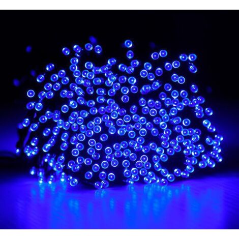 Solarbetriebene Lichterkette mit 50 blauen LEDs (7 m)