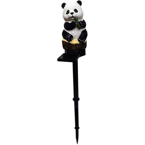 Solarbetriebene Panda-Gartenleuchte für Garten und Hof, IP65-LED-Beleuchtung, 43 cm, farbenfrohe PP-Harzfigur, 1 Stück