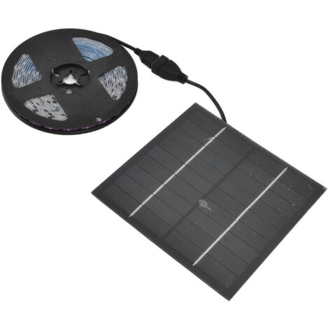 Solarbetriebener LED-Pflanzenlampenstreifen, umweltfreundliche 5-W-LED, hoher Lichtstrom fördert das Pflanzenwachstum. Solarbetriebener LED-Pflanzenlampenstreifen, 2 Meter/2,2 Yards.