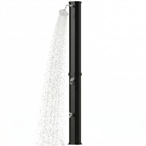 Solardusche 60L Gartendusche mit schwenkbarem Regenduschkopf Wasserhahn, einstellbarer Temperatur