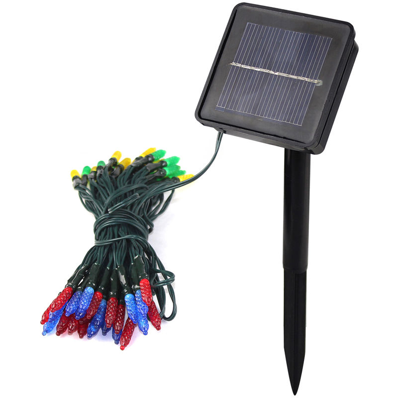 

Solares luces de la secuencia, 24 Pies 50 LED Fairy lampara, 2 Modo, colorido