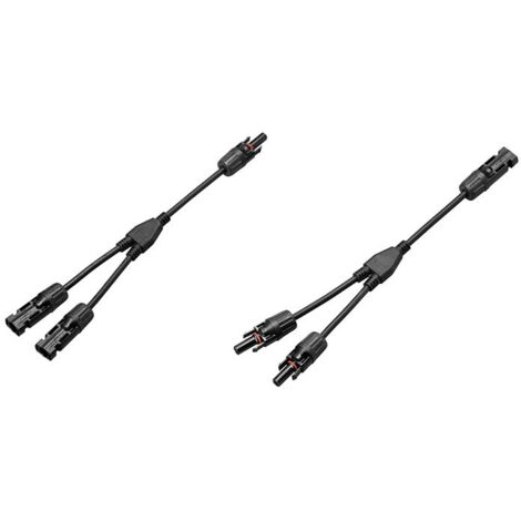 Solarkabel Y-Verteiler (1 bis 2), 1 Paar Solarkabel Y-Verteiler Solarpanel-Kabel MMF+FFM, 1 Paar Solarpanel Y Stecker 1Y2, Solarpanel Kabelstecker, mc4 kabel, Photovoltaik Steckverbinder