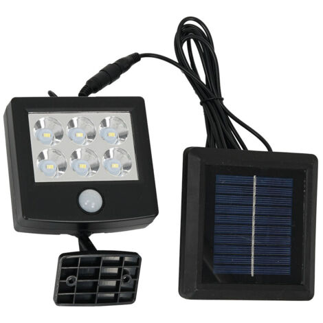 Solarlampe schwarz LED 1,05W kalte Farbe 200lm 500mAh Batterie IP44 DEPO Eko-Light