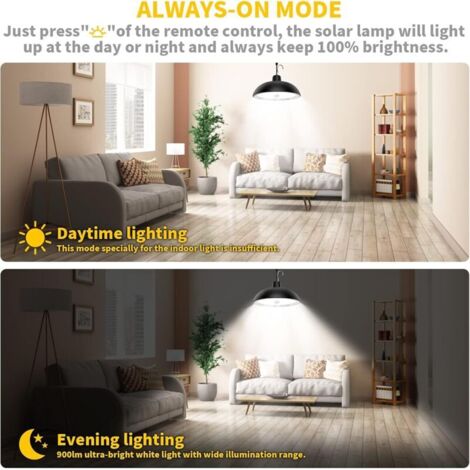 Solarleuchte für den Außenbereich, 78 LEDs, 4 Modi, Solarlampe mit Bewegungsmelder, Fernbedienung, 360° verstellbares Solarpanel, 3 Helligkeitsstufen, IP65 wasserdichter Solar-Kronleuchter für Garten 