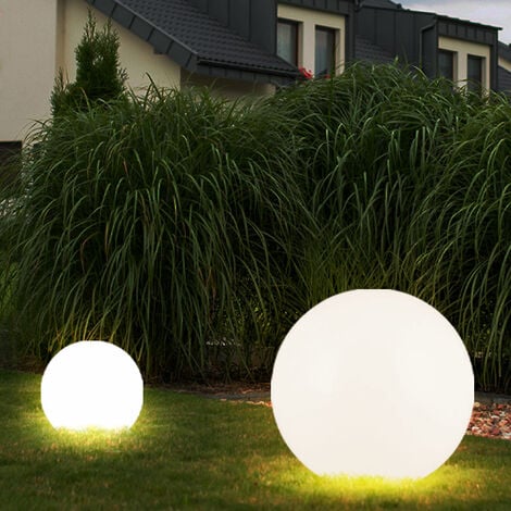 Solarleuchte Kugel Garten Kugelleuchte Solar LED Gartendeko Solarkugel für Außen, mit Erdspieß, Leuchtdauer ca. 6-8 Stunden, warmweiß, D 10/30 cm, 2er Set