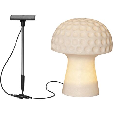 Solarleuchte Sandy Pilz Sandstein Dämmerungssensor H 24cm