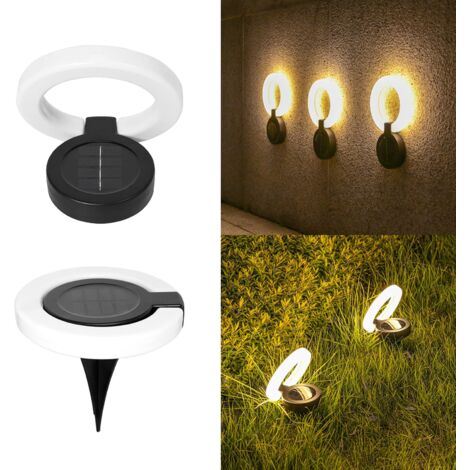 Solarleuchten für den Garten, 4er-Pack Solar-Bodenleuchten für den Außenbereich, wasserdicht IP68, warm 3000 K, automatisches Ein-/Ausschalten, Beleuchtung für Wege, Rasen, Hinterhof, Treppen, Auffahr