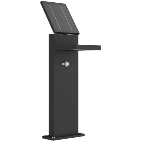 Solarleuchten "Silvan" aus Aluminium mit Bewegungsmelder von Lucande