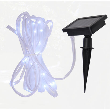 Solarlichterkette Gartenlichterkette Lichterkette für draußen 50 LEDs 7m Transparent, Balkonlichterkette