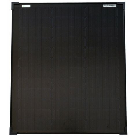 Solarmodul 50 Watt schwarz Mono Solarpanel Solarzelle 630x545x35 92084