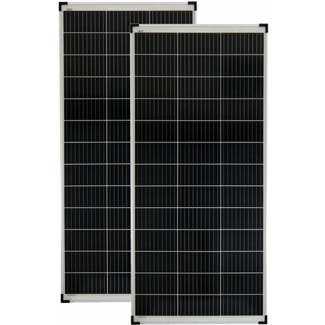 Solarmodule 2 Stück 160 Watt Mono Solarpanel Solarzelle 1480x680x35 92046