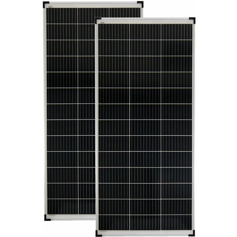 Solarmodule 2 Stück 165 Watt Mono Solarpanel Solarzelle 1480x680x35 92442
