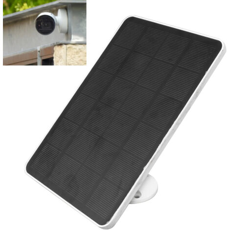 Solarpanel für drahtlose Außenkamera, 4 W, 5 V, IP65, verstellbare Halterung, weiß