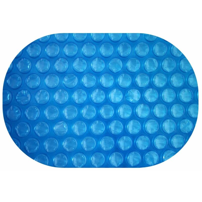 Bâche solaire ovale 525x320cm light-blue 200µm réchauffement isolation piscine