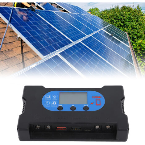 Solarregler – 40-A-Laderegler für 12-V-/24-V-Batterien mit schnellen USB-Typ-C- und DC5521-Anschlüssen