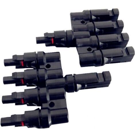 Solarstecker, wasserdichter Stecker, männlich und weiblich, MC4-Stecker, Photovoltaik-Stecker, IP67 wasserdicht, ein Zug vier Adapter