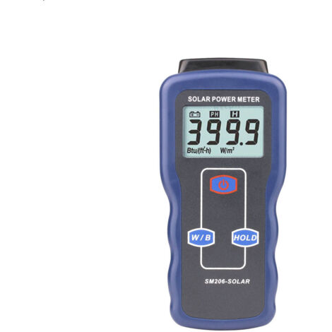 Solarstromzähler SM206 mit 4,5-Zoll-LCD-Bildschirm, W/m² Btu, misst die Sonneneinstrahlung für die landwirtschaftliche Wetterforschung