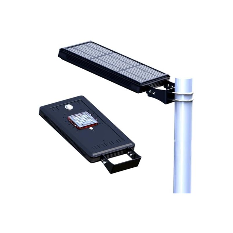 Luminaire Solaire 2000 Lumens 14W Panneau Solaire,Matière en Aluminium,Traitement Anticorrosion,Visserie et Kit d'installation Inclus pour