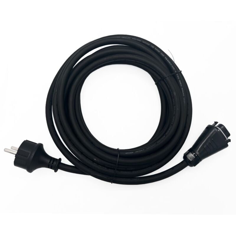Solarsys - 7m Cordon d'alimentation ac avec Connecteur de Terrain hms Hoymiles et Prise Schuko Mâle, pour Micro-onduleur Hoymiles Série hms, 7 Mètres