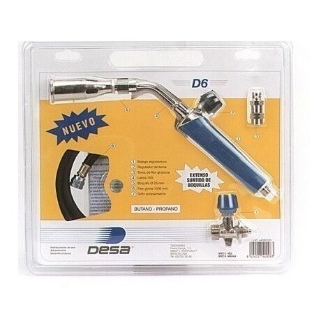Soldador A Gas Butano/Propano Manguera Con Flexo D6-C Desa