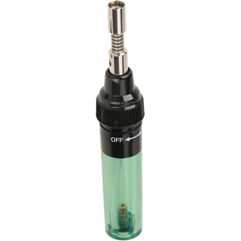 Soldador de gas, soplete inalámbrico de gas butano, soldador, bolígrafo de soldadura, herramienta 1300 (verde)