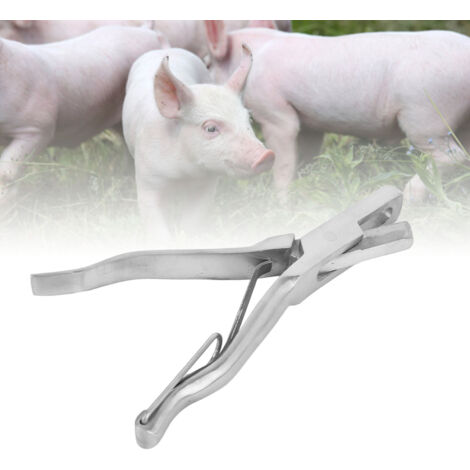 Soldador de sellos para animales en forma de U – aplicador de acero inoxidable para orejas de carnero con mango ergonómico y seguridad integrada – 203 g
