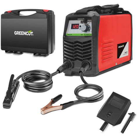 Soldador Inverter DC MMA 180Amp iGBT turboventilado pantalla LCD -GREENCUT