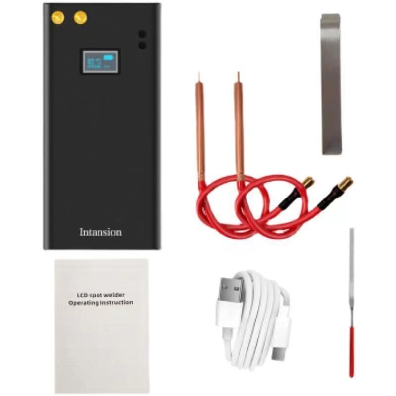 Soldador por puntos, batería portátil para equipo de soldadura por puntos SEE-02 11000mAh con pantalla LCD