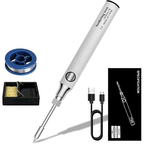 Soldador recargable, soldador eléctrico doméstico, blanco, 5 V
