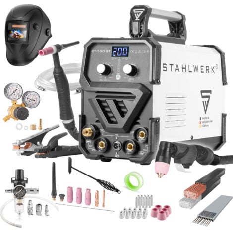 Soldadora combinada STAHLWERK 3 en 1 CT 550 ST IGBT totalmente equipada