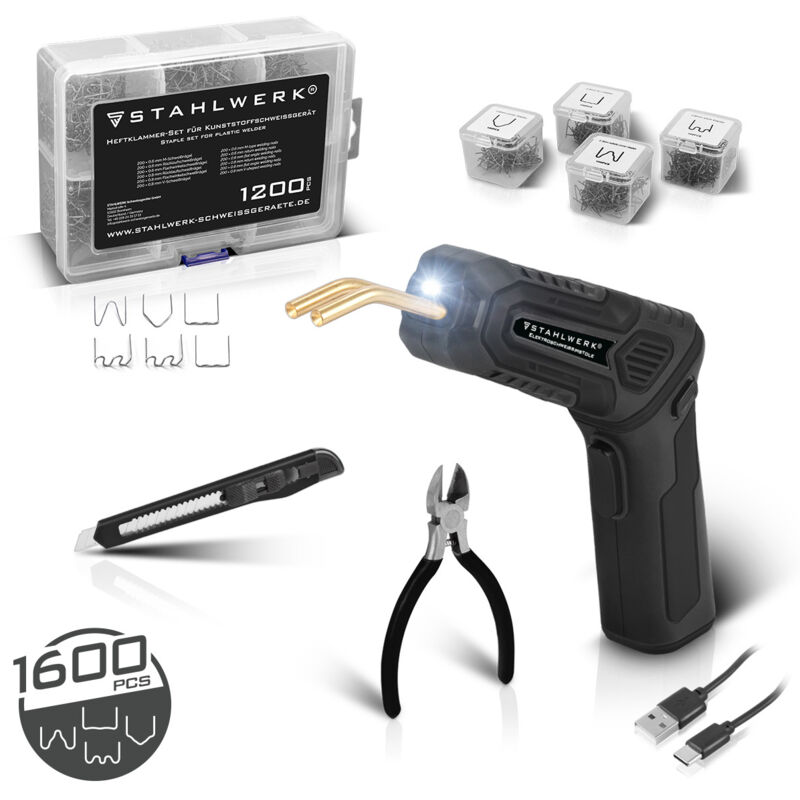 Soldadora de plástico STAHLWERK con 1600 grapas