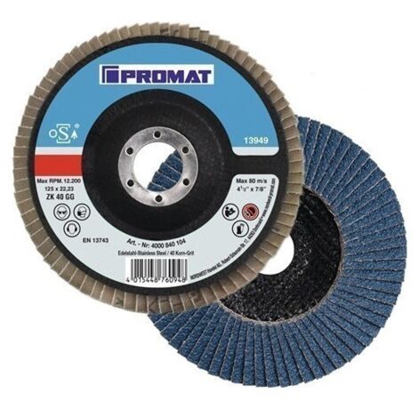 Soldadura de filete de arandela dentada D.125mm K.80 con.INOX ZK PROMAT (Por 10)