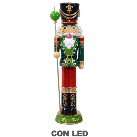 Soldatino resina con led nero cm47x44h156