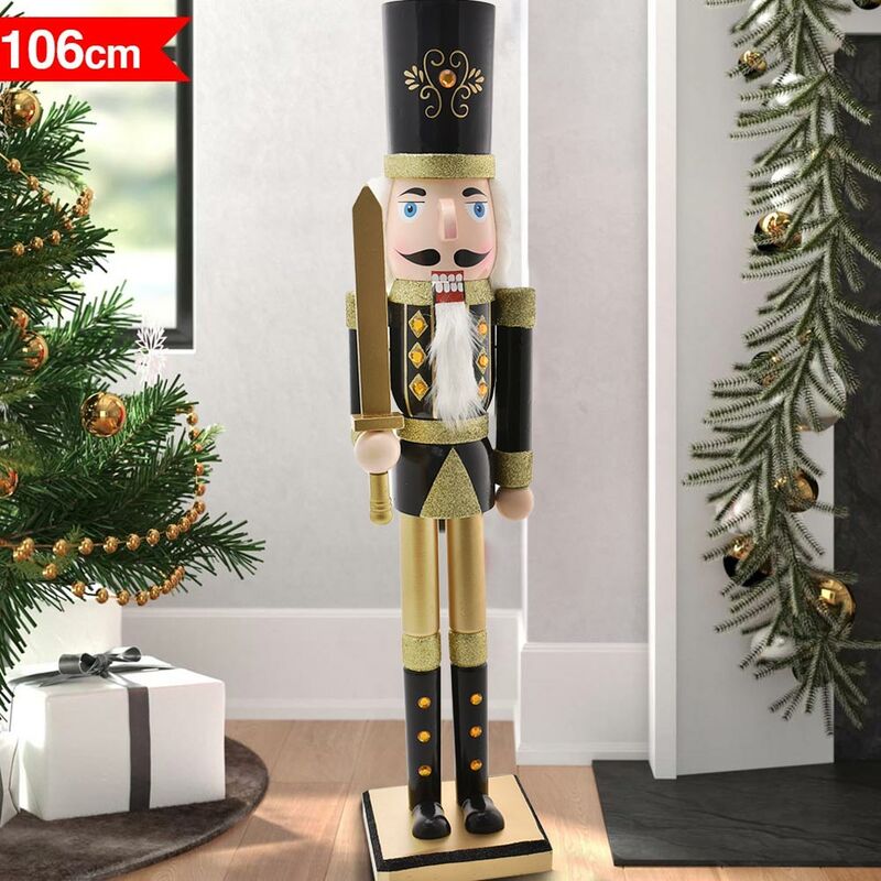 Soprammobile Natalizio Teddy Schiaccianoci In Ceramica Handmade - Regalo Natale 2022 - Foto 5