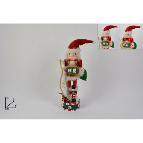 SOLDATO SCHIACCIANOCI LEGNO CALENDARIO DIMENSIONE CM.30