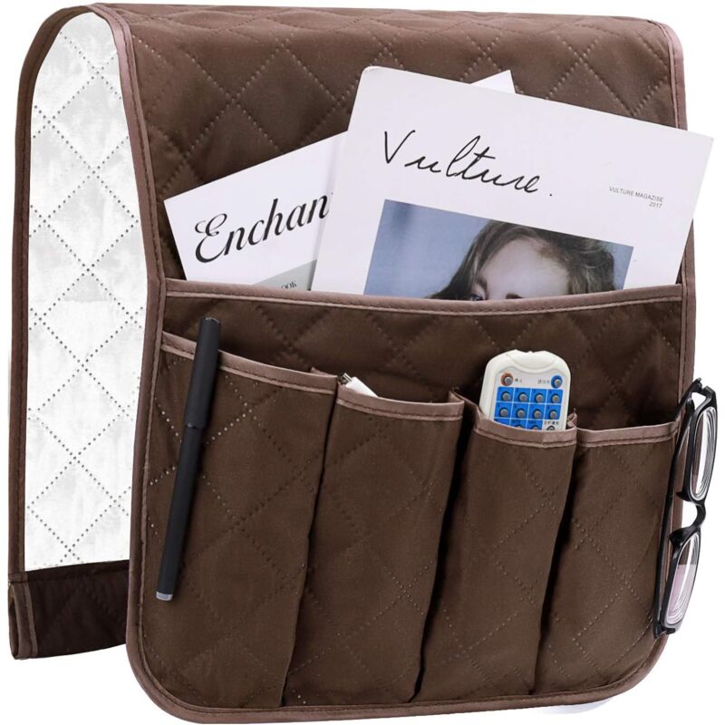 Soldes Organiseur pour Accoudoir de Fauteuil, Canapé Chaise Protetor Housse, Suspendre Poches Economie D'espace, Sac De Rangement Antidérapant pour