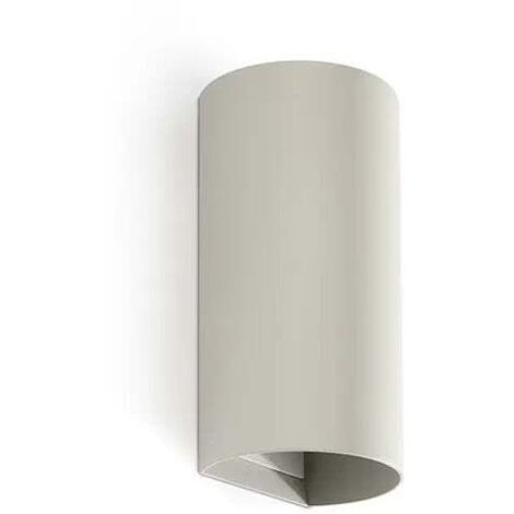 SOLE runde glatte graue Wandleuchte mit Schalter 40540