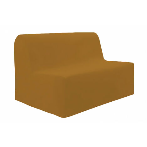 Soleil D Ocre – Housse de canapé BZ 120-200 x 140 cm en coton – Couleur jaune – Housse unie pour intérieur moderne