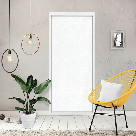 Soleil D Ocre – Voilage porte fenêtre 70x200 cm CIRCLE – 100% polyester Jacquard – Finition passe tringle – Lavable à 30 degrés