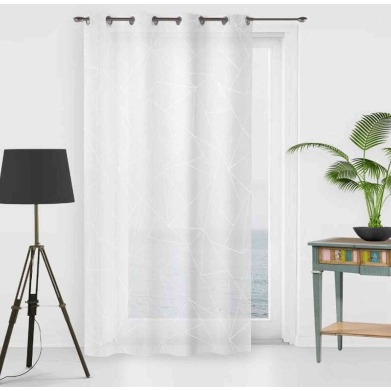 Voilage à œillets Natacha blanc 135x250 cm