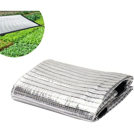 Soleil Voile Shade Toile en Aluminium Ombre en Aluminium Filet d'aluminium Ombre d'ombrage Net Toile de Store pour Jardin Patio Fleur Plante UV Résistant 1x2m