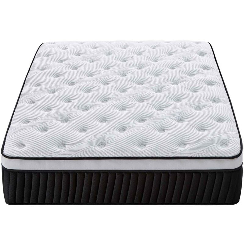 Mobilier Deco - solenne - Matelas hybride mémoire de forme 160 x 200 cm épaisseur 37 cm