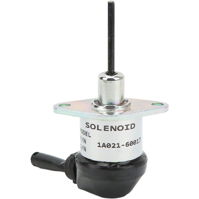 Solénoïde d'arrêt de carburant 1A021 60017, électrovanne d'arrêt de remplacement pour pelle Kubota L2800 L3130 L3200 24V